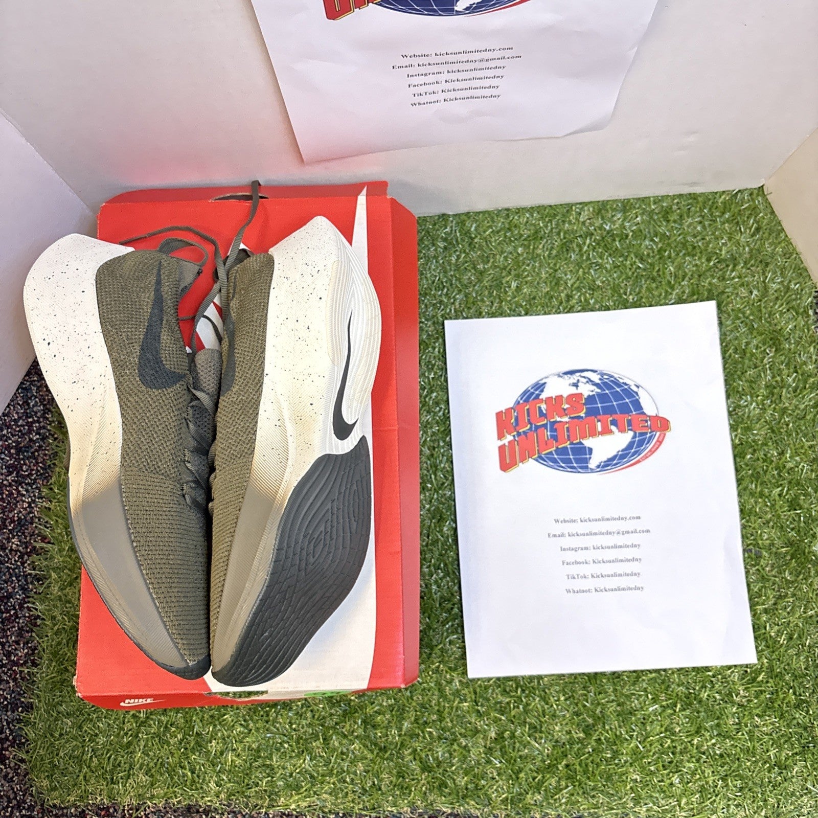 Size 8   Nike Vapor Street Flyknit Olive1