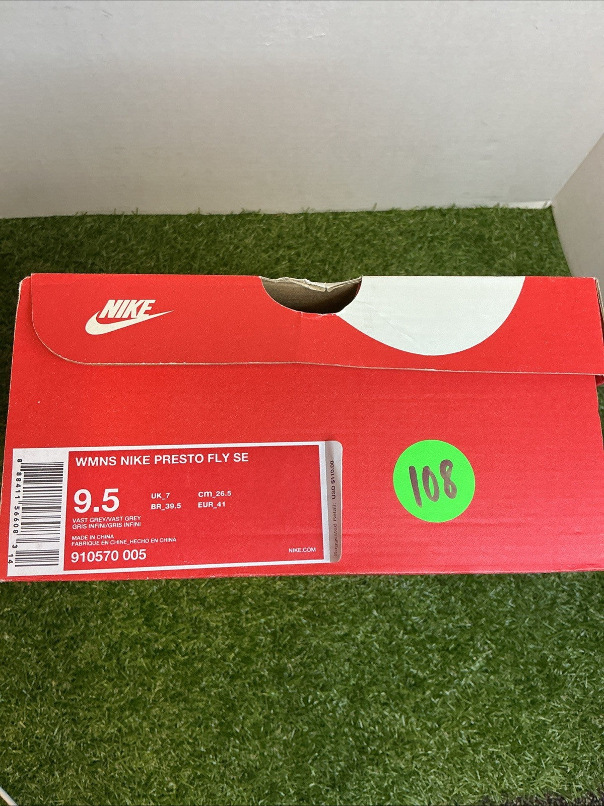 Size 9.5w - Nike Presto Fly SE Vast Grey W 910570-0055