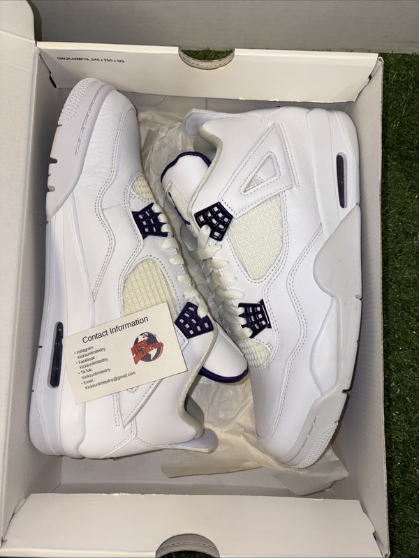 Size 11   Jordan 4 Retro Mid Purple Metallic0