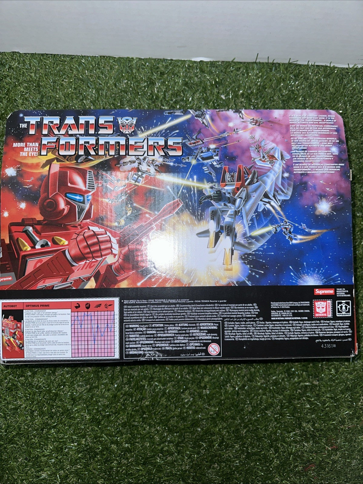 SUPREME SS25  LIMITED EDITION OPTIMUS PRIME G1 40TH ANNIVERSARY TRANSFORMER MISB1