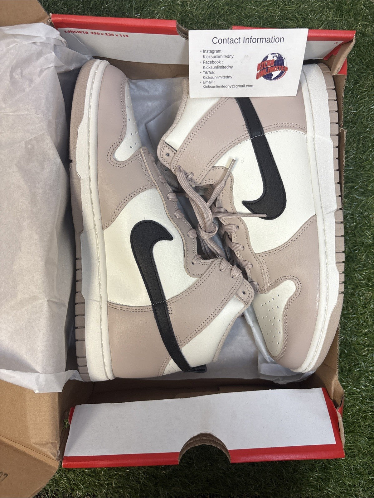 Size 10 W   Nike Dunk High Fossil Stone W0