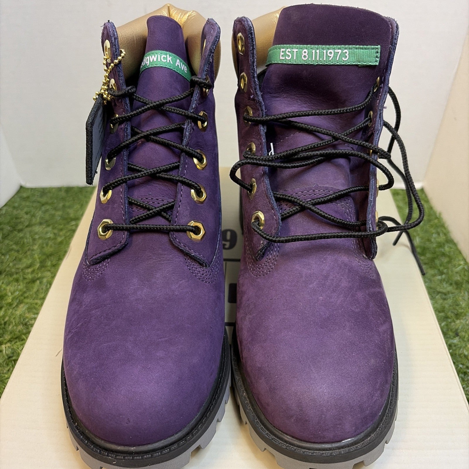 Timberland Premium 6 Inch Waterproof Boot Dark Purple NUBUCK Sz 5Y Tb 0a5z9D 5271