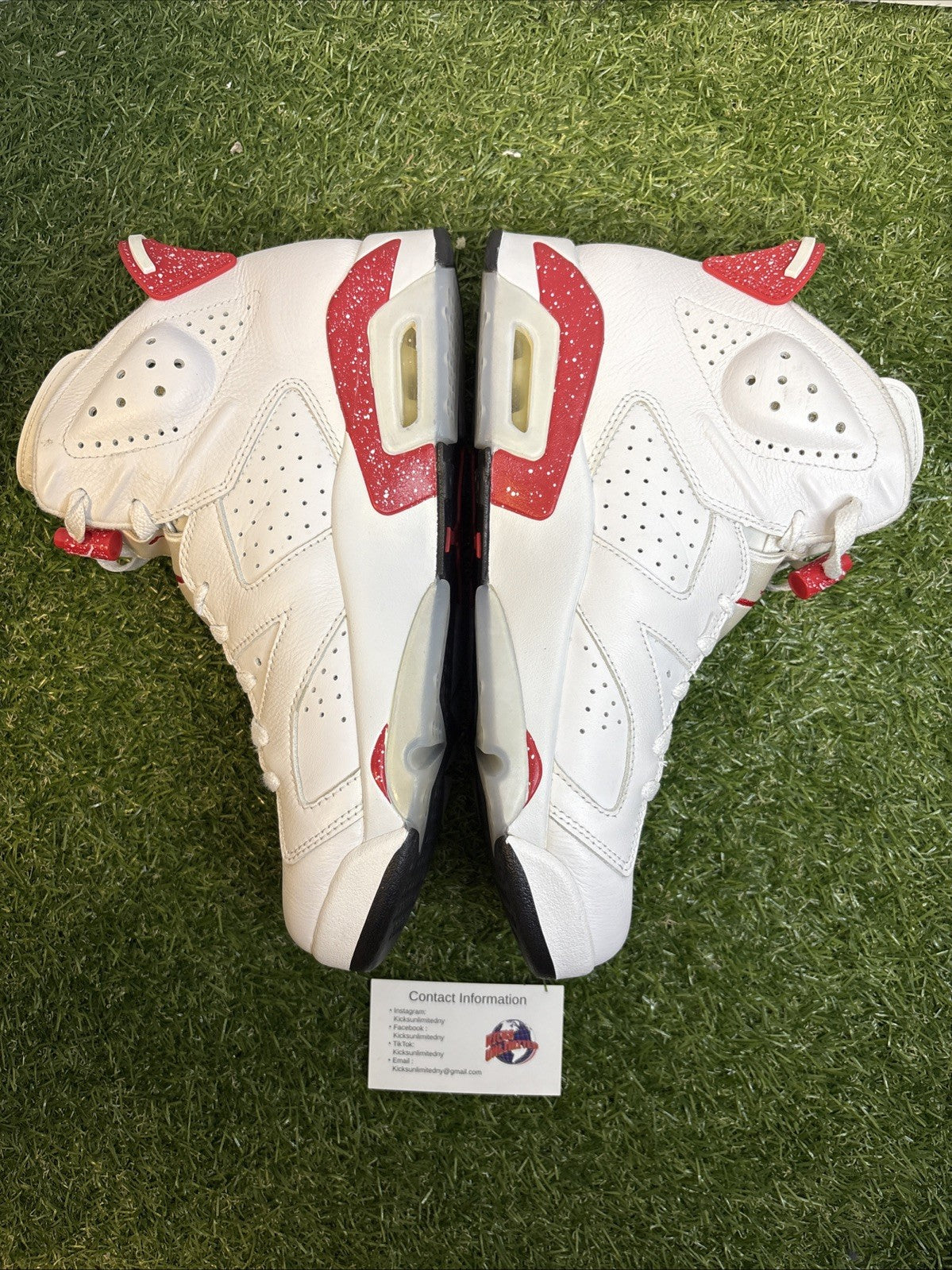 Size 9.5 - Jordan 6 White and University Red 20221