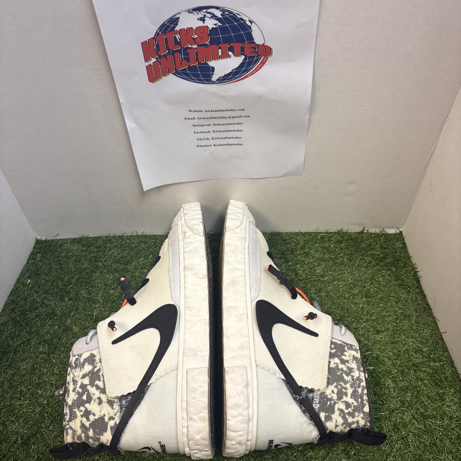 Size 13- READYMADE x Nike Blazer Mid White Camo4