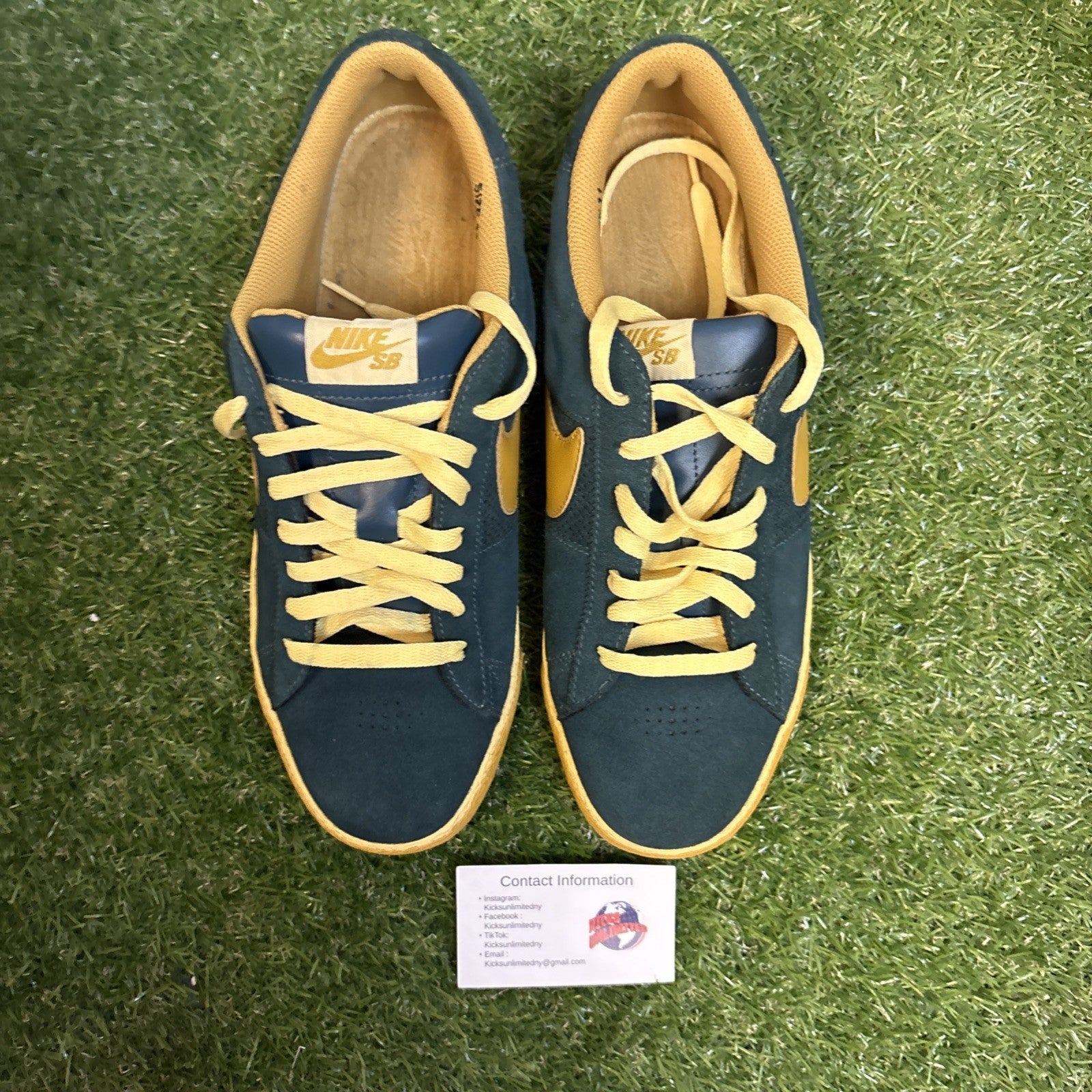 Size 11   Nike Blazer Sb Low Blue Teal Gold2