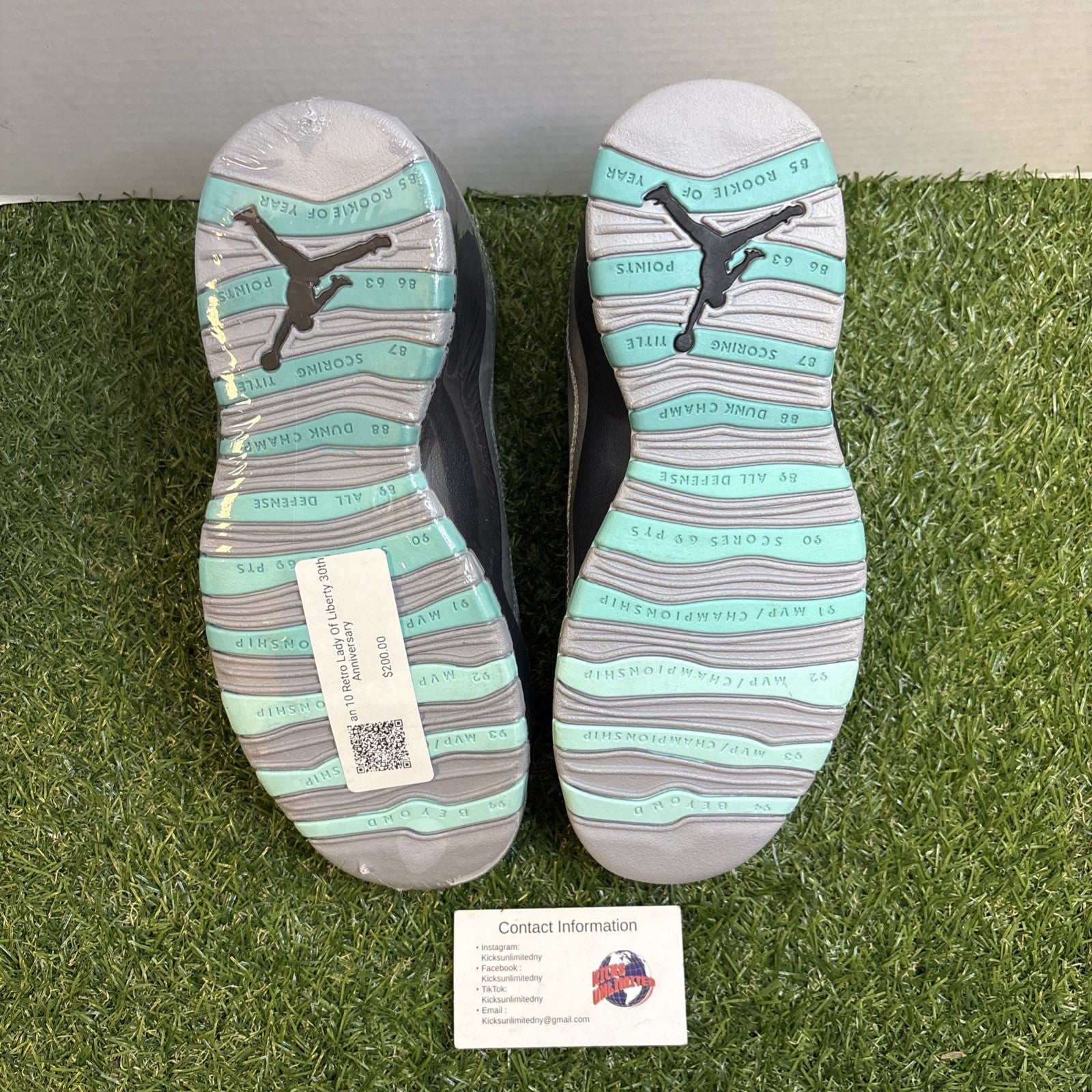 Jordan 10 Lady Liberty Retro Size 8.5 705178 0451