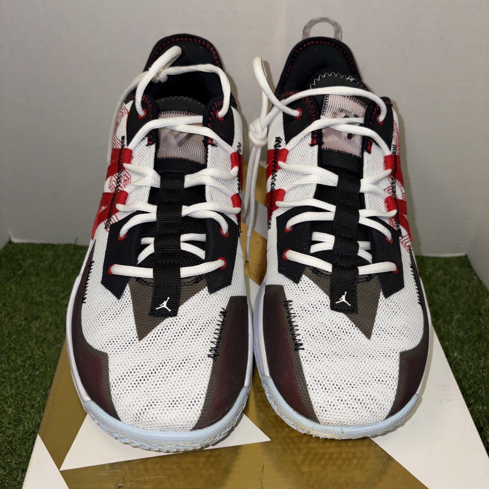 Jordan One Take 2 Red Black White Sz 12 Cw2457 106 Basketball Shoes1