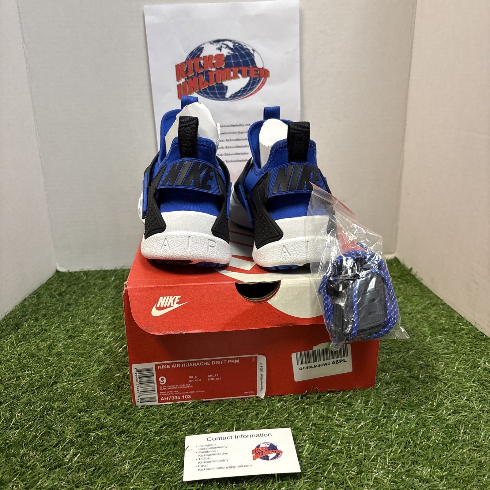 Size 9   Nike Air Huarache Drift Premium Racer Blue4