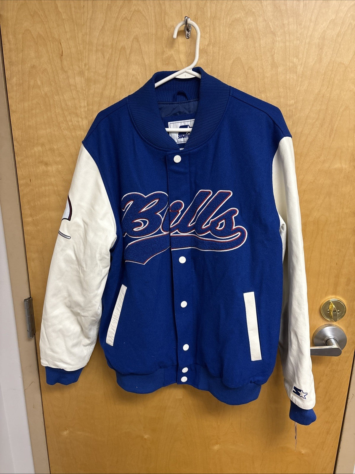 STARTER BUFFALO BILLS BOMBER LETTERMAN VARSITY JACKET SIZE L0