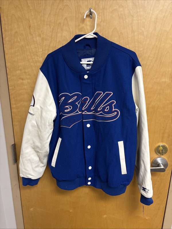 STARTER BUFFALO BILLS BOMBER LETTERMAN VARSITY JACKET SIZE L0