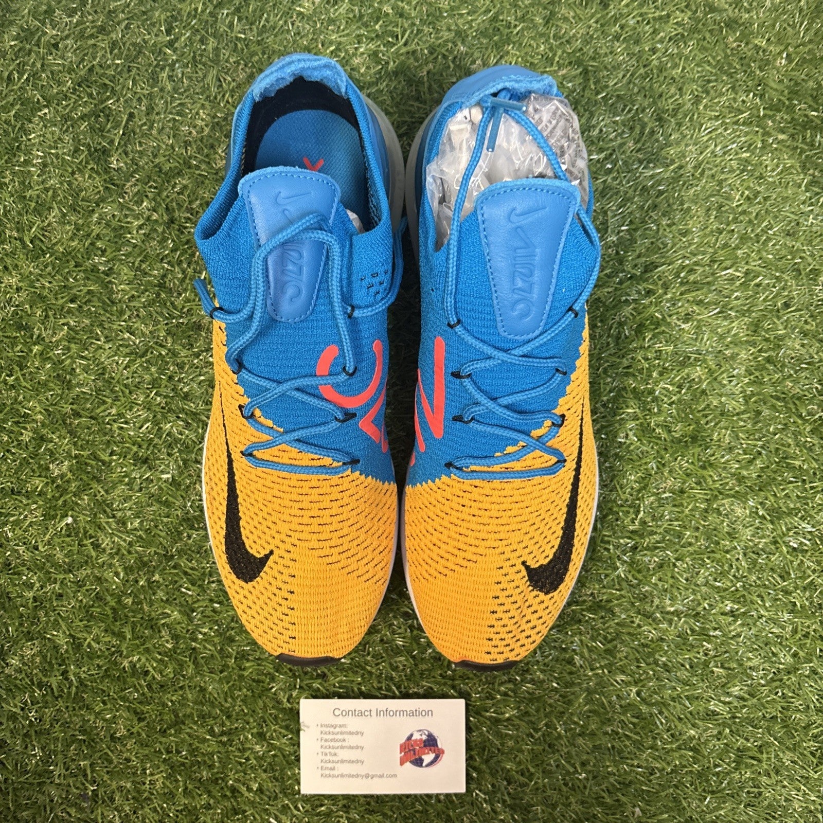 Size 9   Nike Air Max 270 Flyknit Blue Orbit2