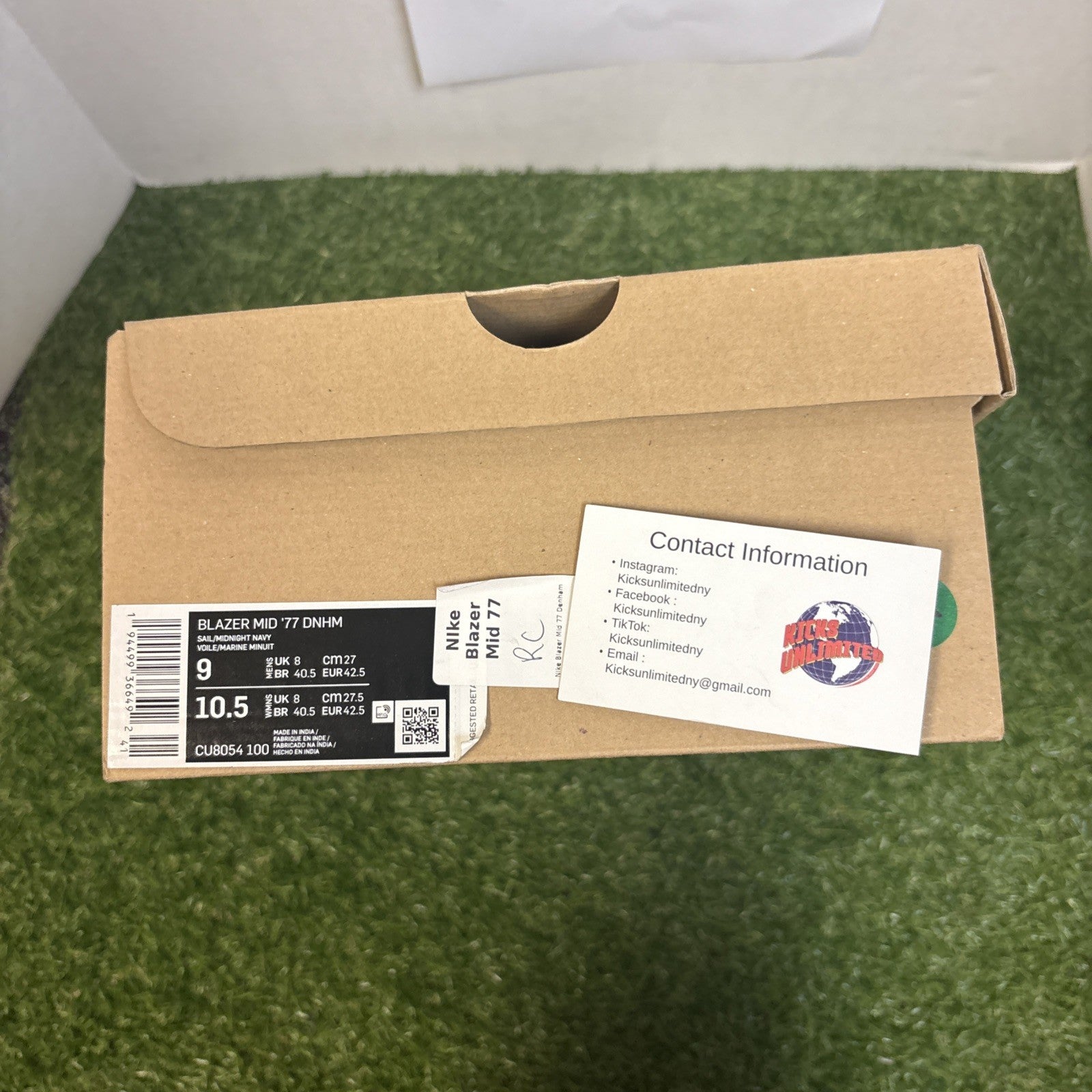 Size 9   Denham x Nike Blazer Mid Sail1