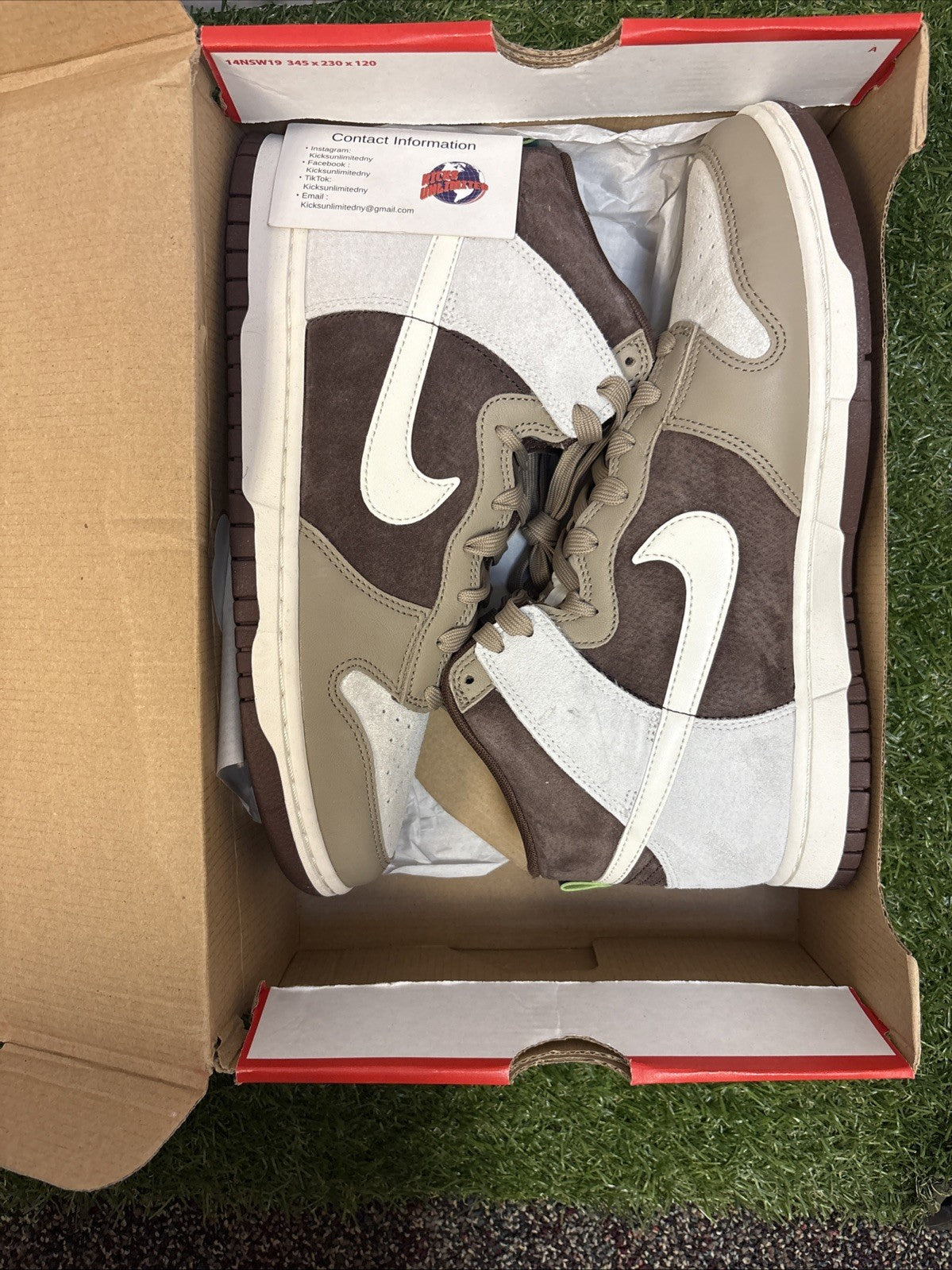 Size 10.5   Nike Dunk High Light Chocolate0