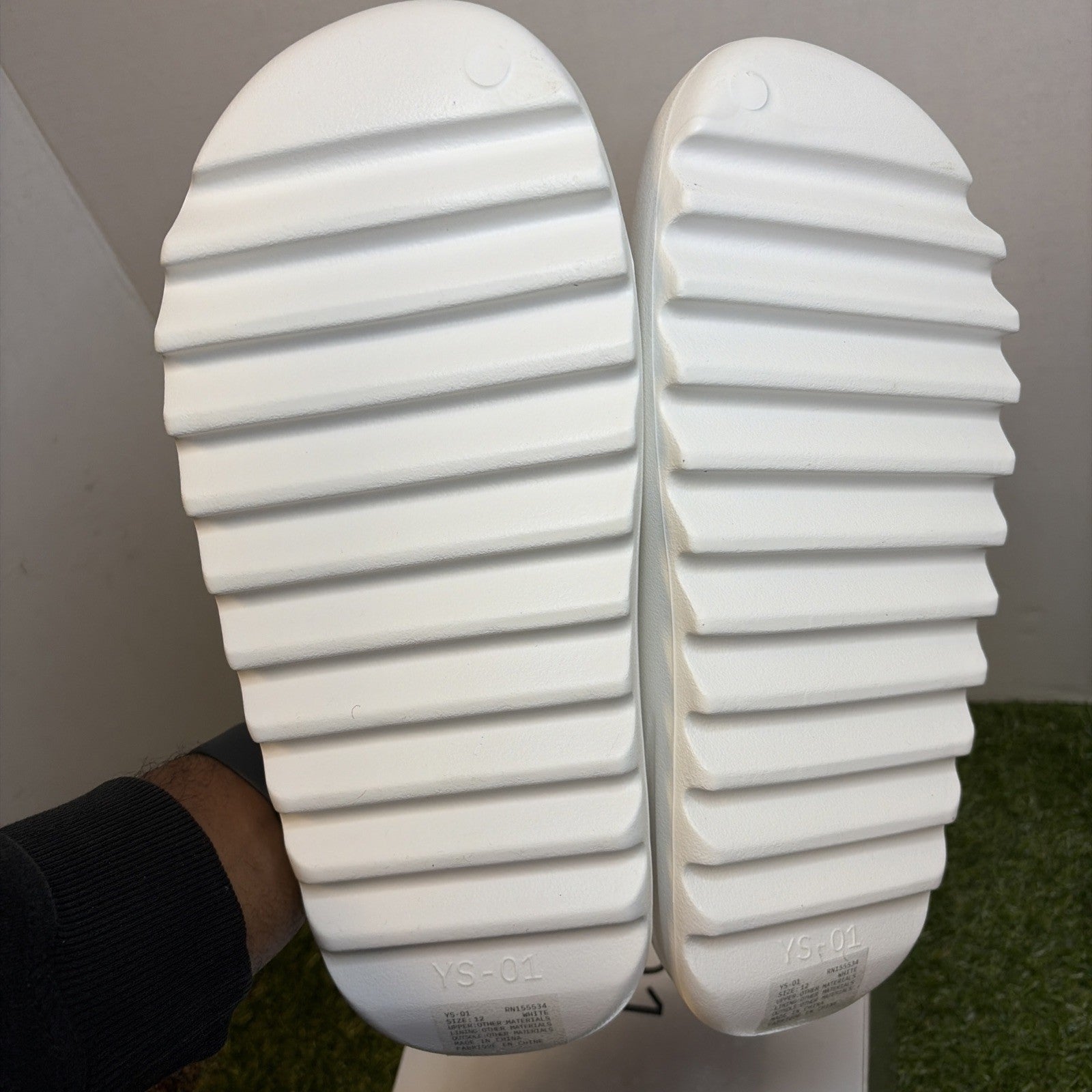 Yeezy Authentic YS-01 White Slides Mens Size 12 New in Box from!3