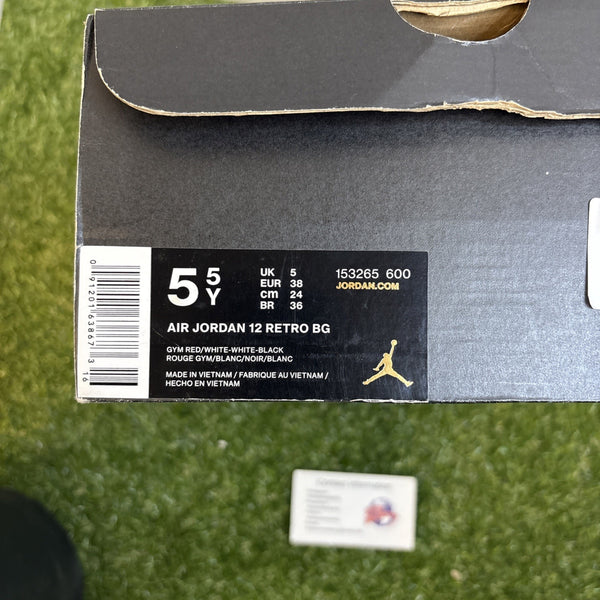 Air Jordan 12 BG Gym Red Size 5.5 153265 6005