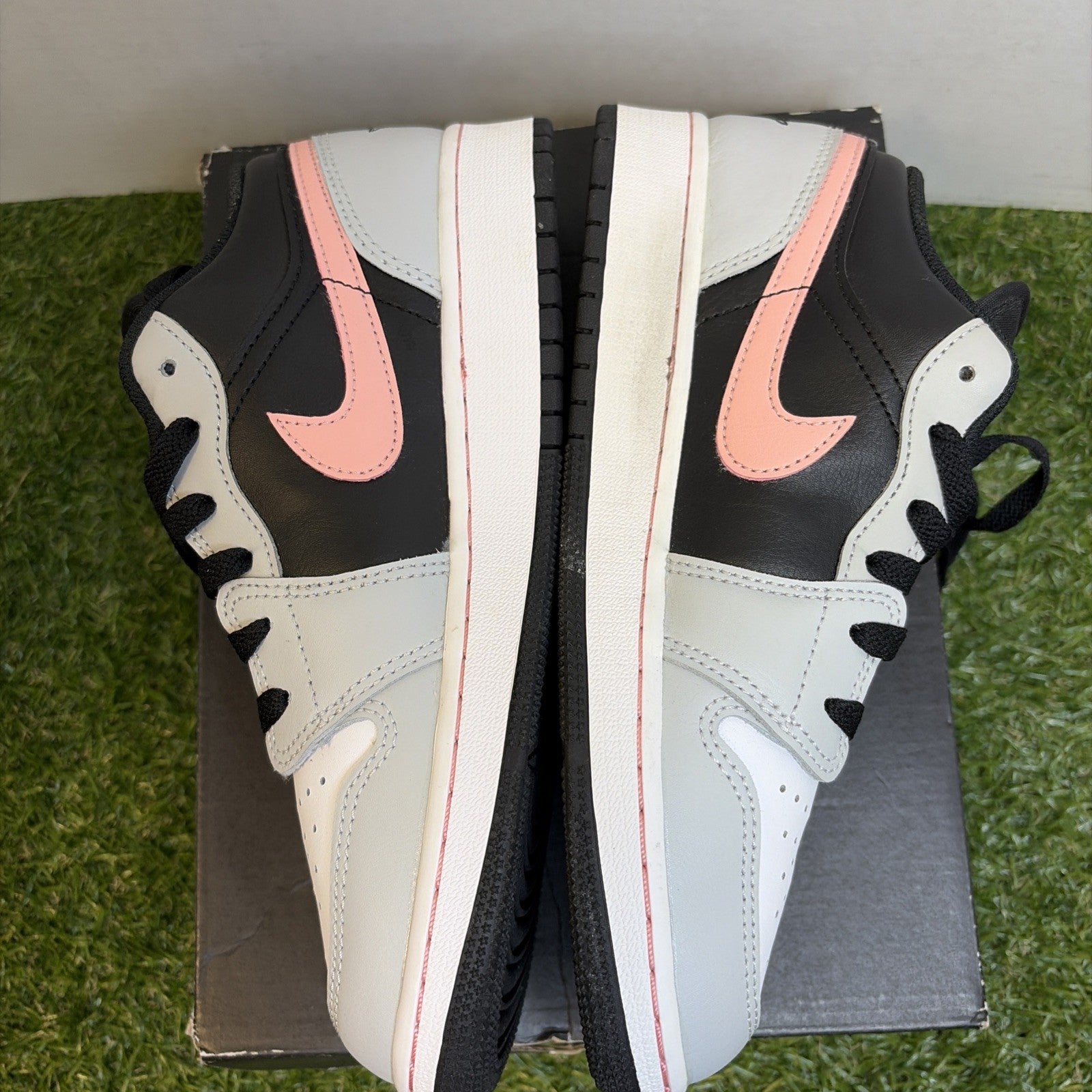 Size 5y- Air Jordan 1 Low Grey Fog Bleached Coral2