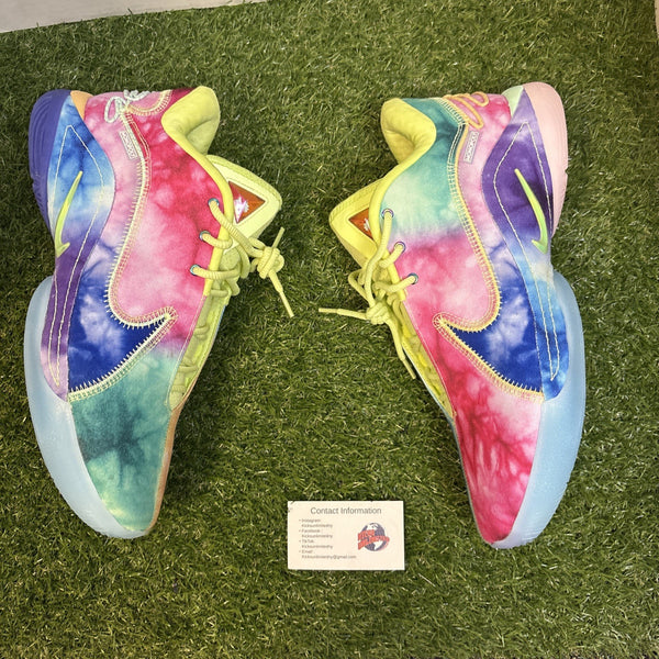 Size 13   Monopoly x Nike LeBron 22 Tie Dye with translucent bottoms0