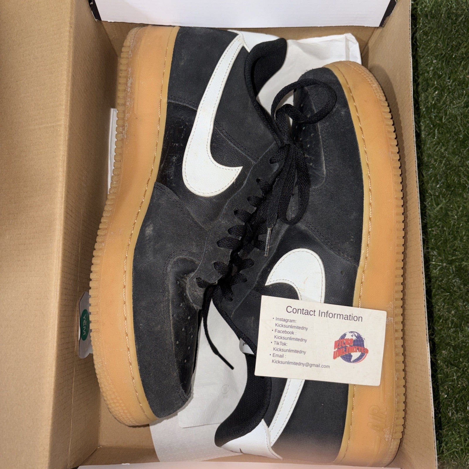 Nike Air Force 1 Low '07 LV8 Athletic Sneakers Mens 12 Gum Pack Black Lace Up0