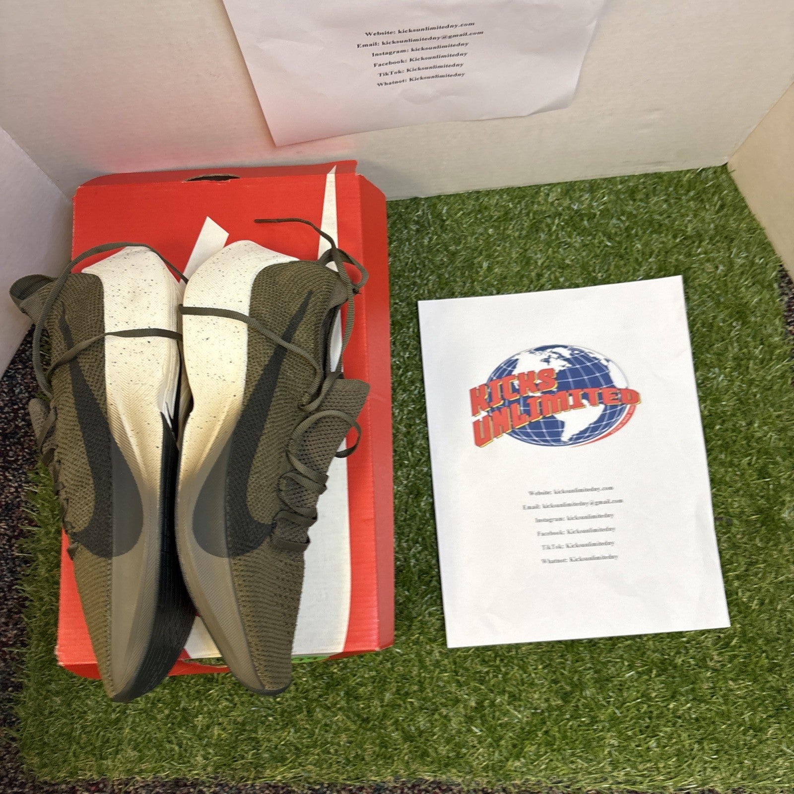 Size 8   Nike Vapor Street Flyknit Olive2