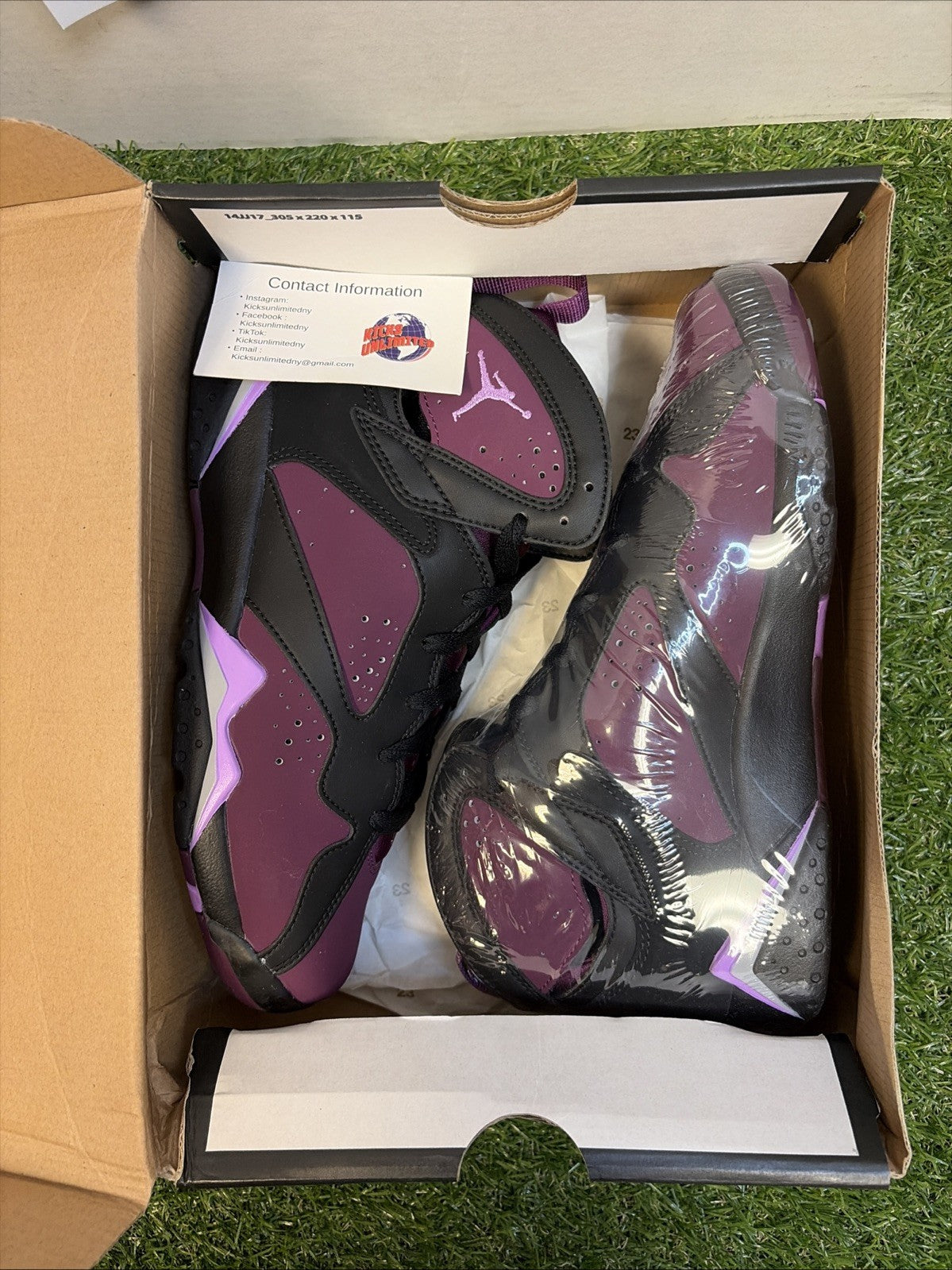 Air Jordan 7 Retro Mulberry 5Y GS 442960-009 Purple Black EUC0