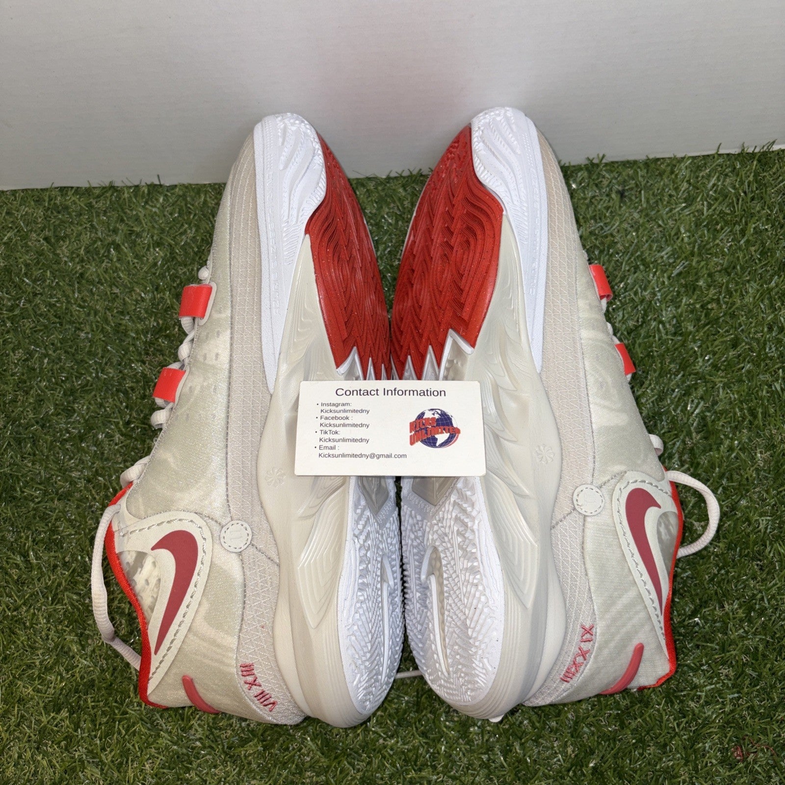 Size 13   Nike Kyrie 8 Light Bone Picante Red1