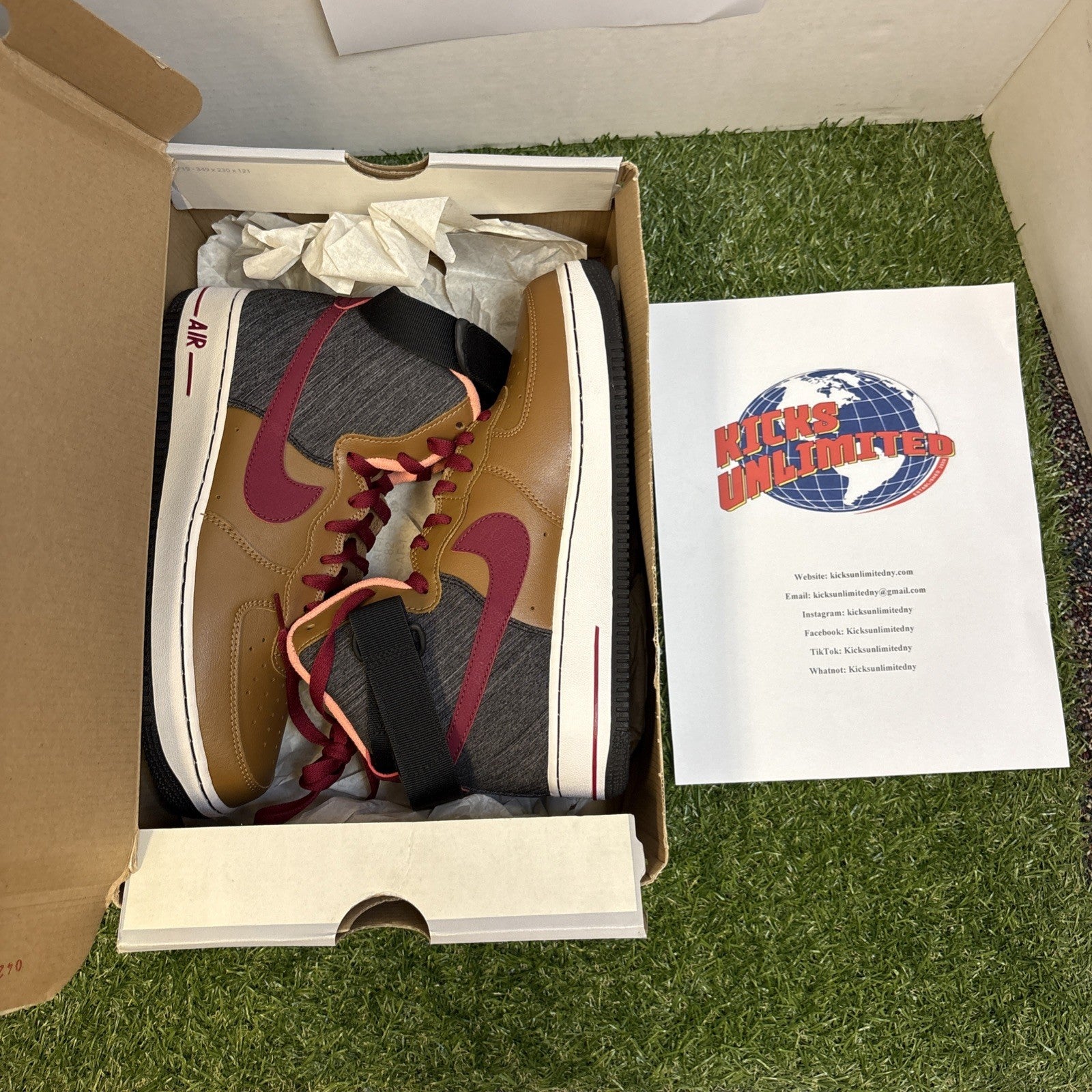 Size 8   Nike Air Force 1 '07 High Ale Brown Red0