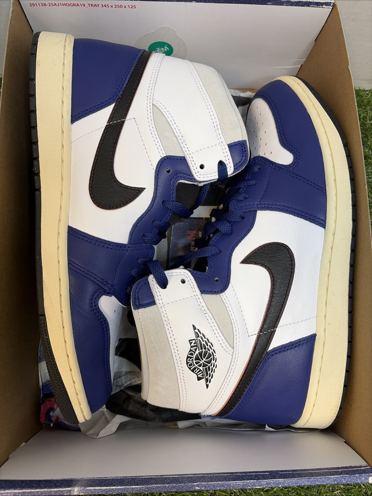 Size 12 - Air Jordan 1 Retro OG High Rare Air - Deep Royal Blue0