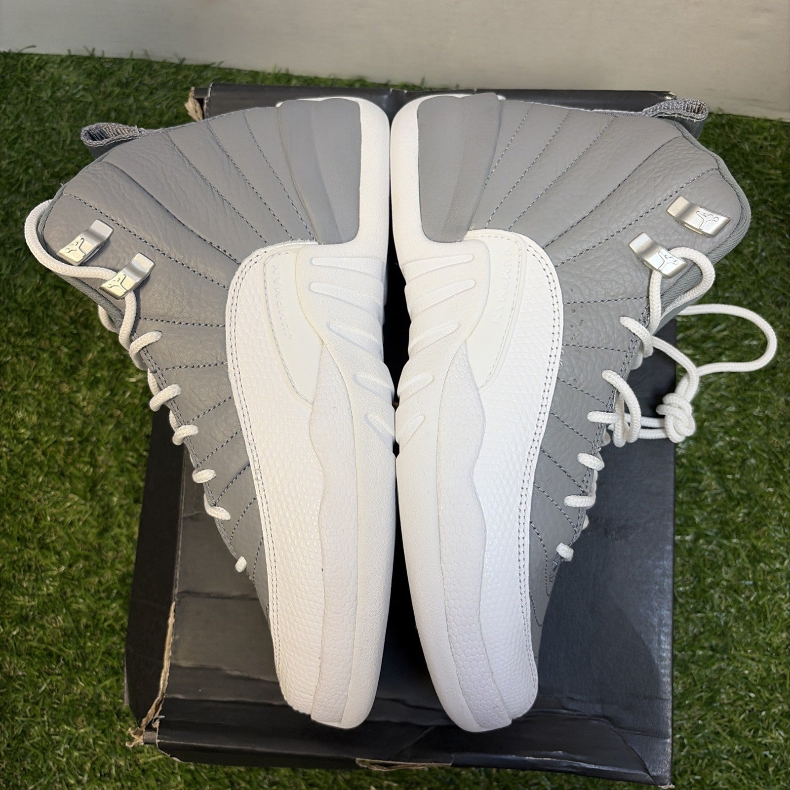 Nike Air Jordan 12 Retro (Gs) Stealth-White-Cool Grey Sz 5.5Y [153265-015]3