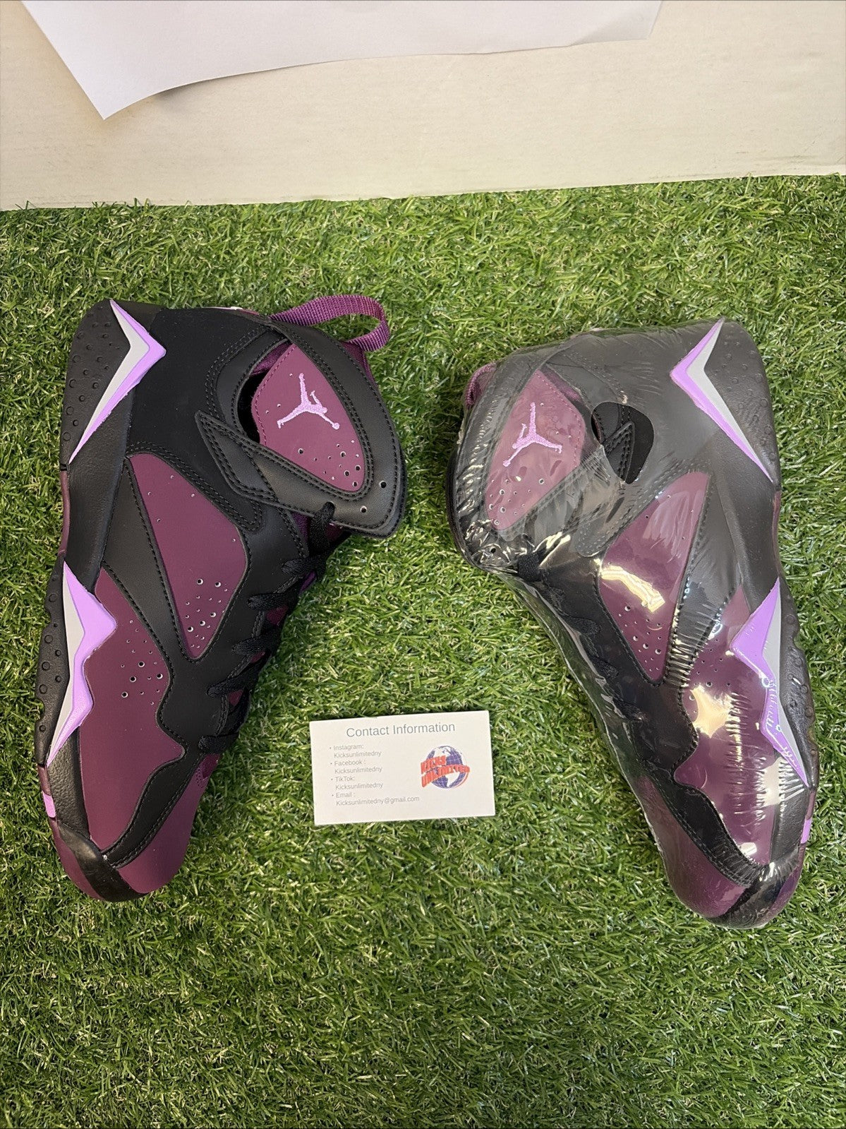 Air Jordan 7 Retro Mulberry 5Y GS 442960-009 Purple Black EUC4