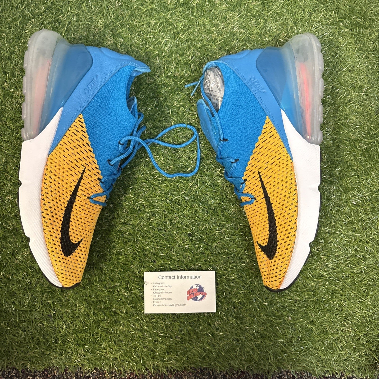 Size 9   Nike Air Max 270 Flyknit Blue Orbit4