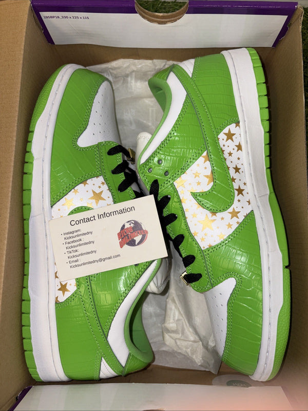 Size 10.5   Supreme x Nike Dunk OG SB QS Low Mean Green0