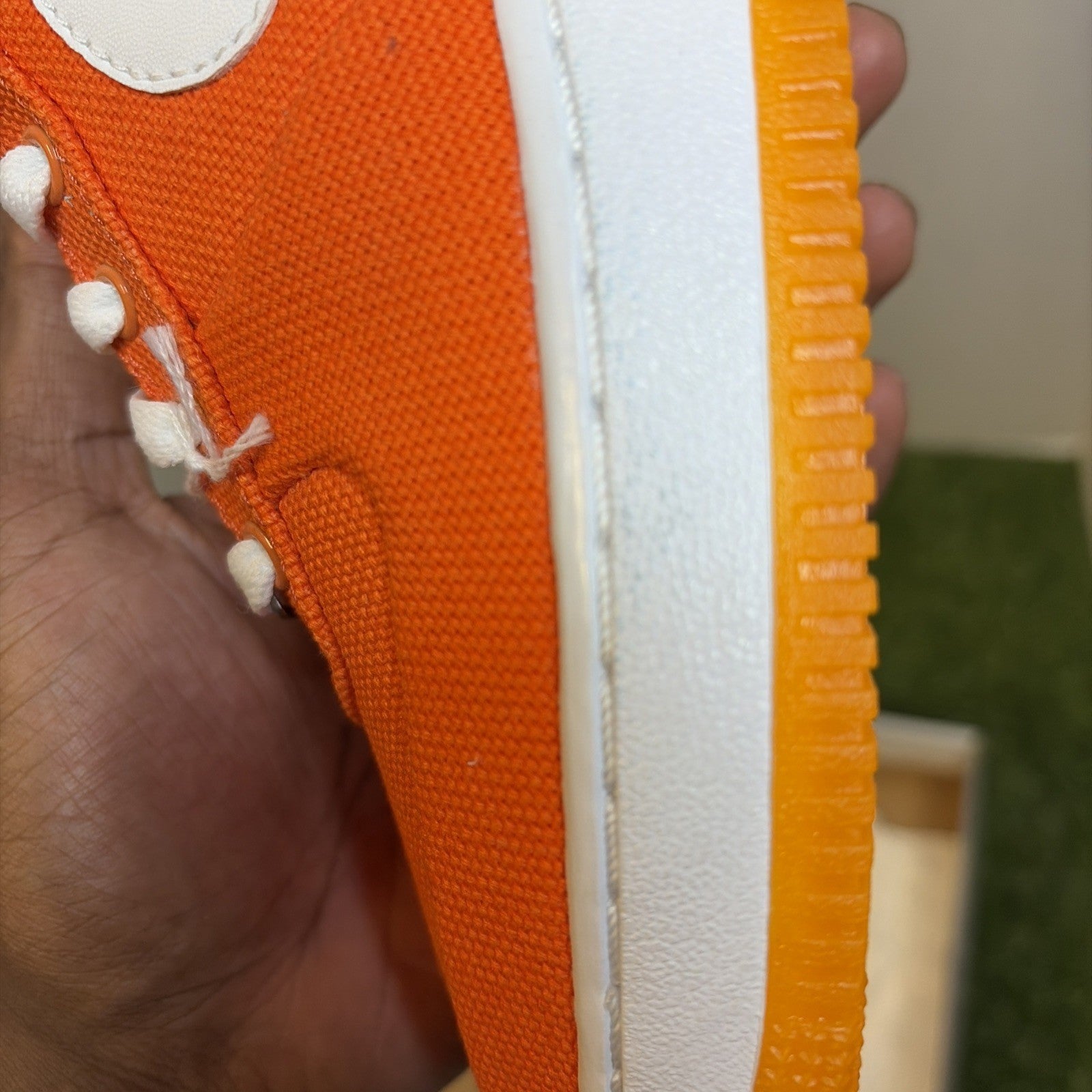 Size 8 - Nike Air Force 1 Canvas Low Orange W5