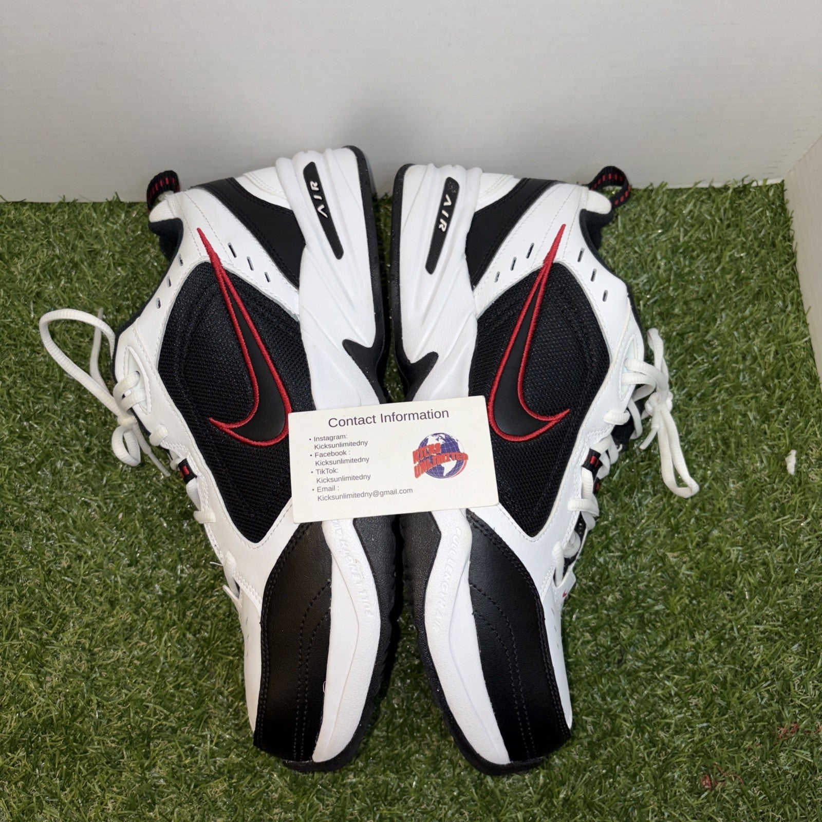 Size 12   Nike Air Monarch IV 4E Wide White Varsity Red2