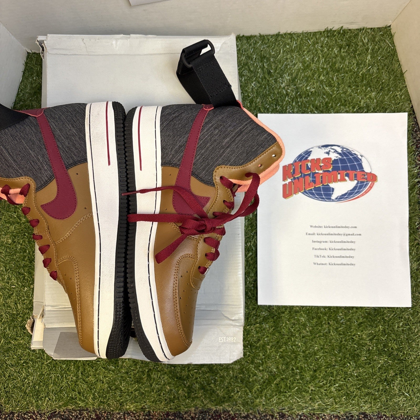 Size 8   Nike Air Force 1 '07 High Ale Brown Red1