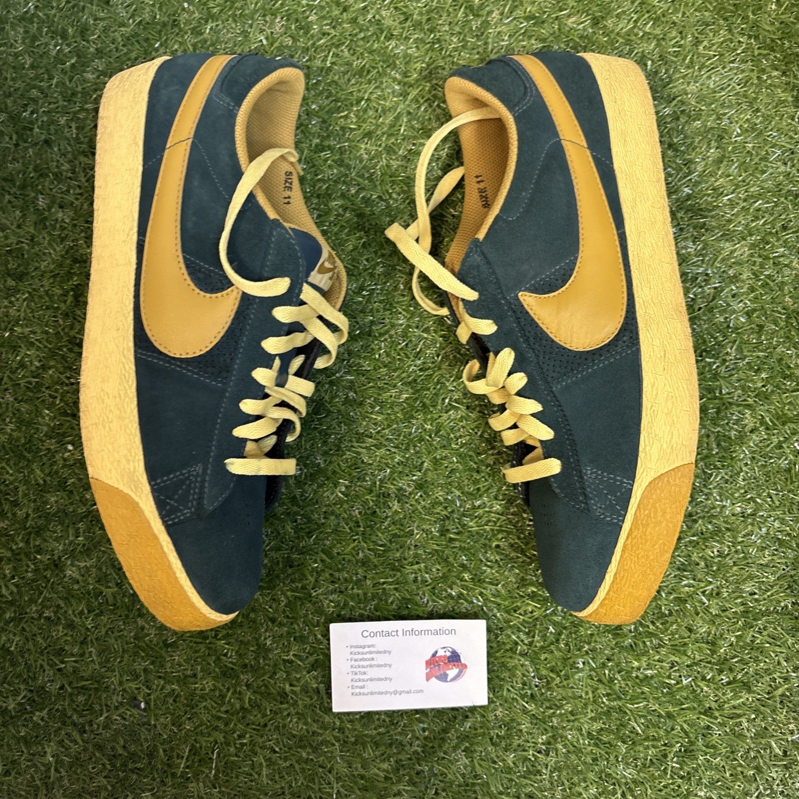 Size 11   Nike Blazer Sb Low Blue Teal Gold0