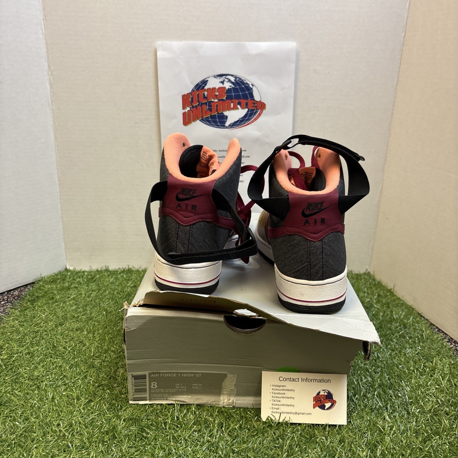Size 8   Nike Air Force 1 '07 High Ale Brown Red3