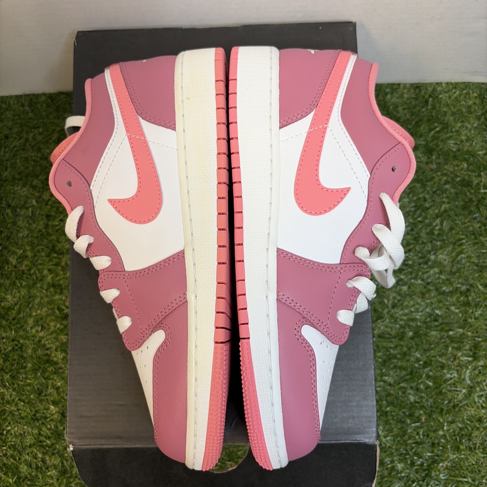 Nike Air Jordan 1 Low (GS) Desert Berry White Pink Shoes 553560-616 / Size 6y3