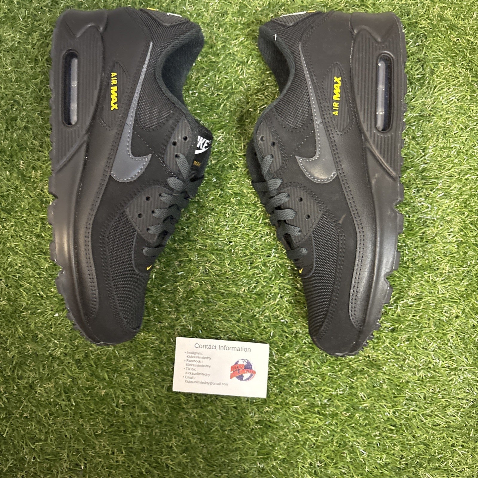 Nike Air Max 90 Black Speed Yellow   Men’s Size 9.51