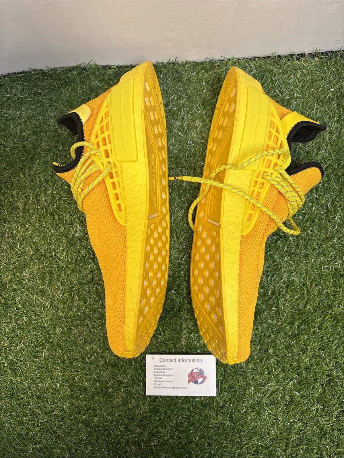 Size 13.5   Men's Pharrell x adidas NMD Human Race Yellow1