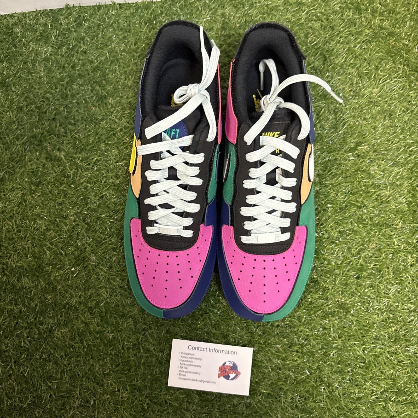 Size 9   Nike Air Force 1/1 Black Multi Color3