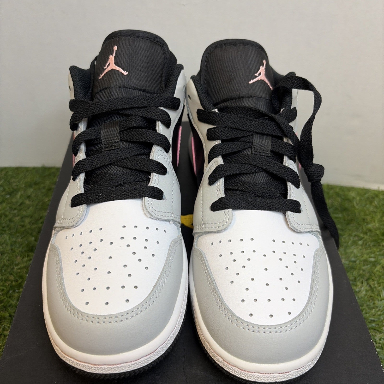 Size 5y- Air Jordan 1 Low Grey Fog Bleached Coral1