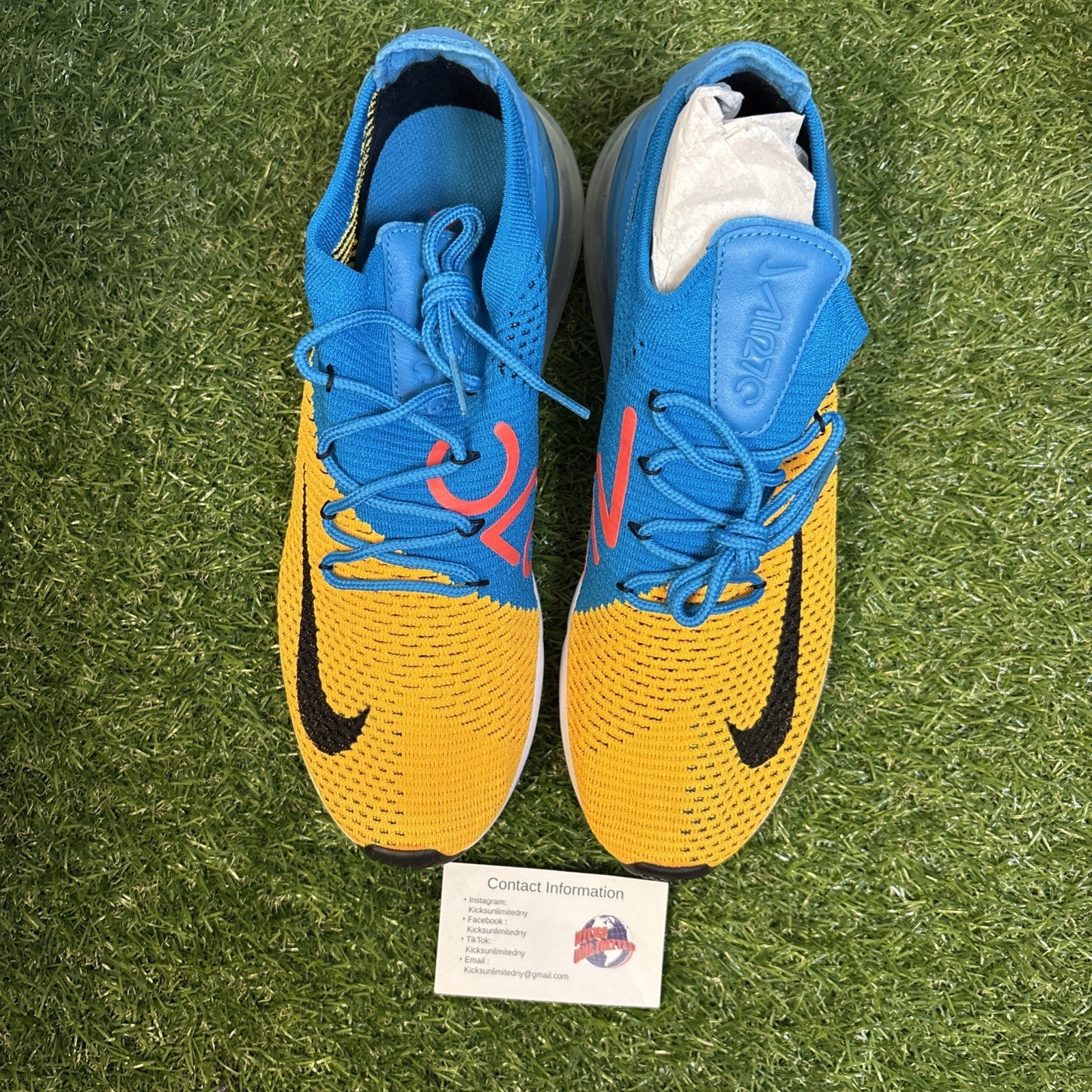 Size 9.5   Nike Air Max 270 Flyknit Blue Orbit2