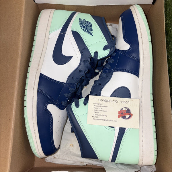 Size 12   Jordan 1 Mid Blue Mint 20220