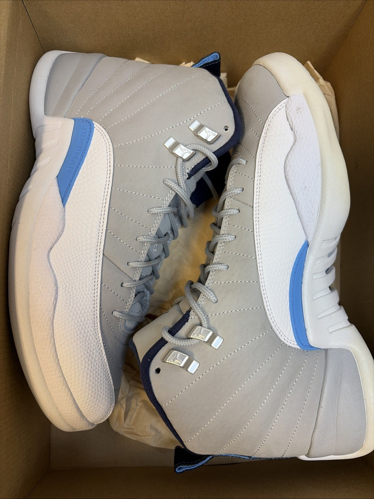 Size 9 - Air Jordan 12 Retro Grey University Blue0
