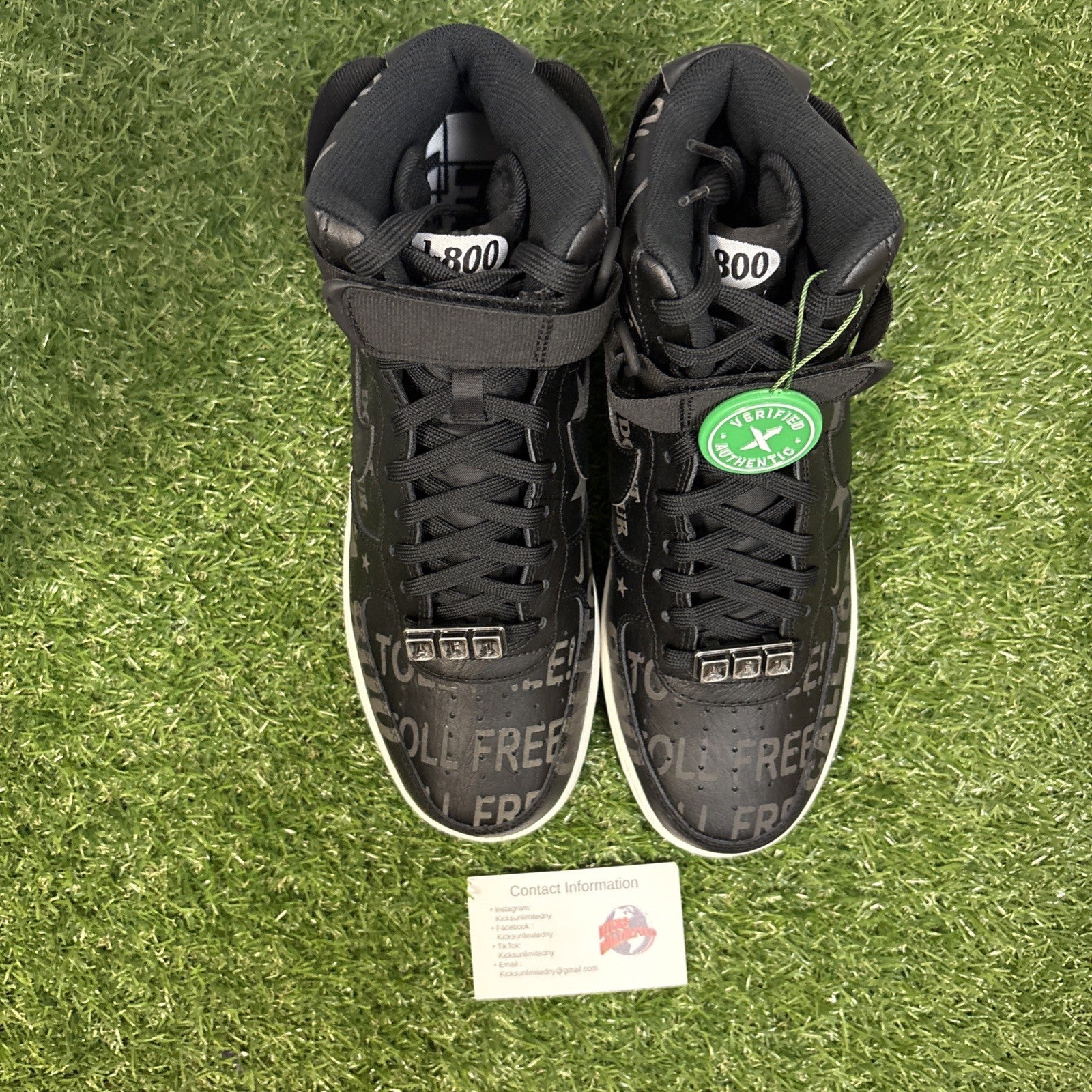 Size 9   Nike Air Force 1 '07 Premium High Toll Free Pack   Black2