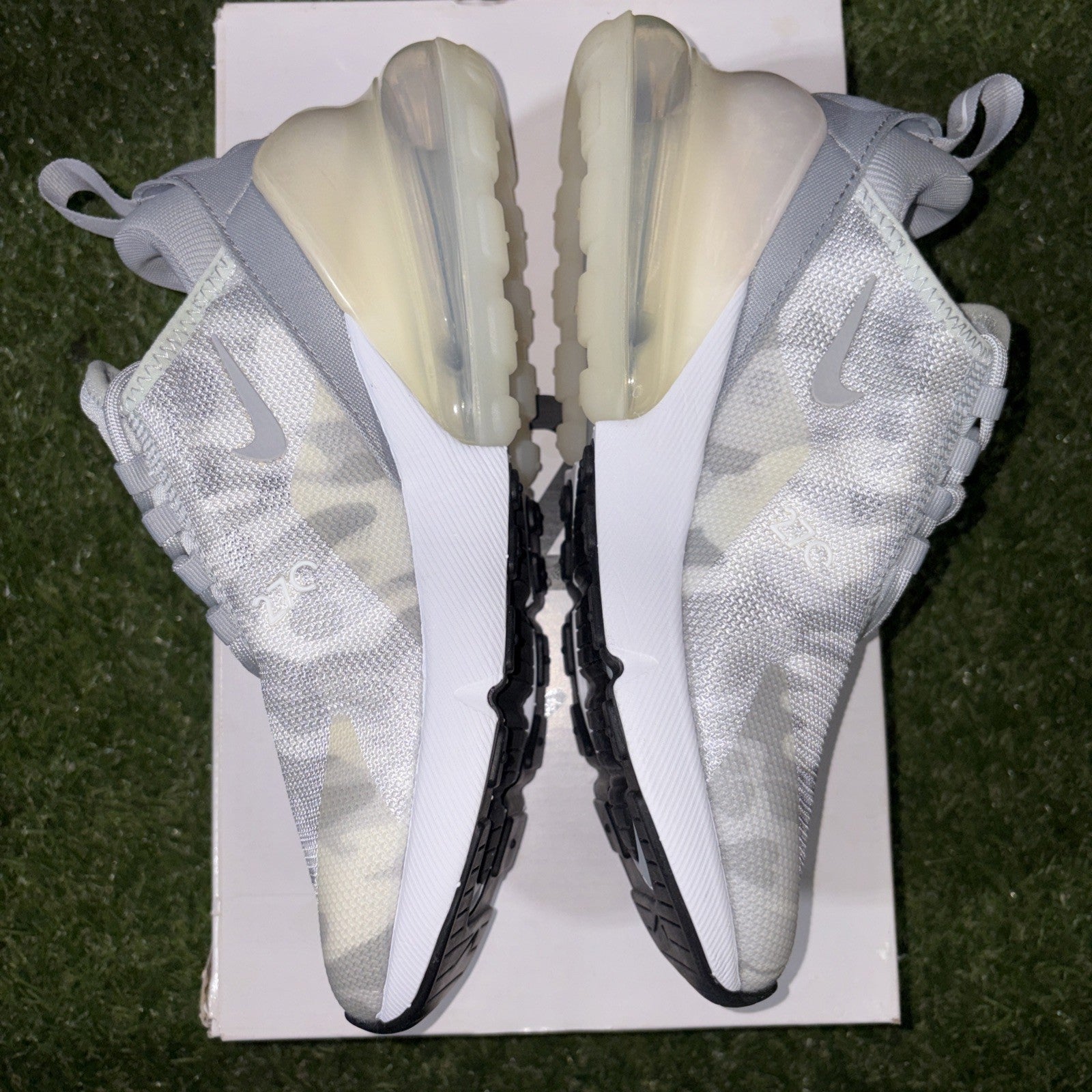 Nike Air Max 270 SE Platinum Camo Wolf Grey AR0499 004 Womens Size 7.5W NIB2