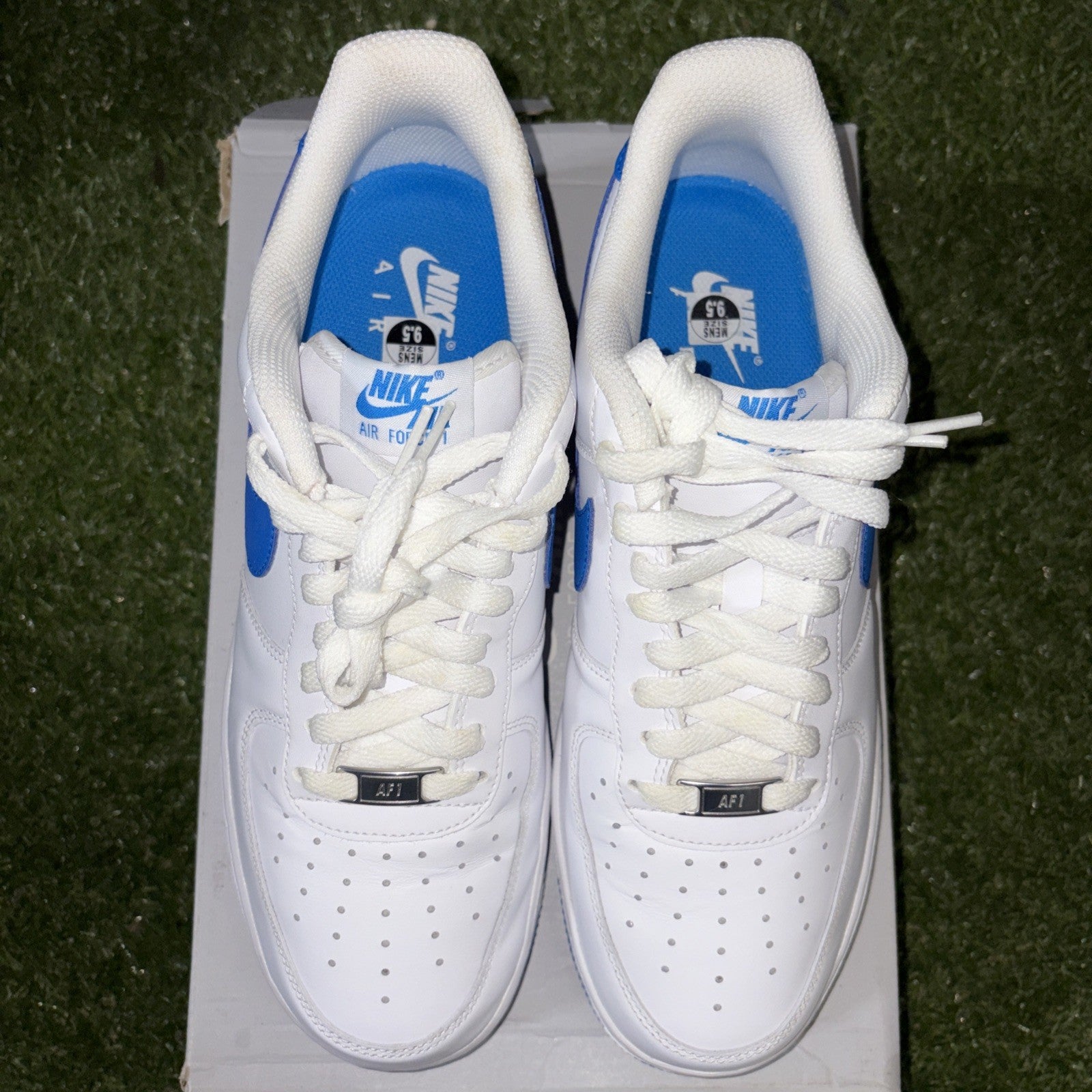 NIKE Air Force 1 '07 White/Photo Blue White FJ4146 103 MEN'S SIZE 9.51