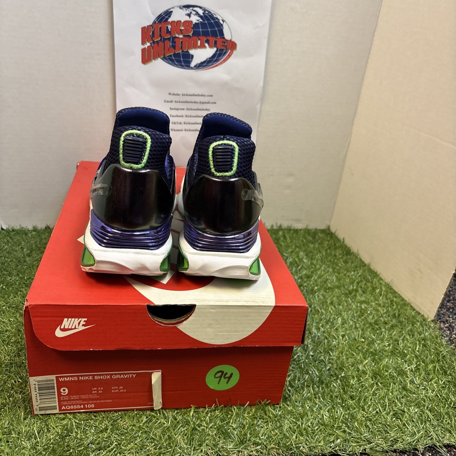 Size 9   Nike Shox Gravity Fusion Violet W4