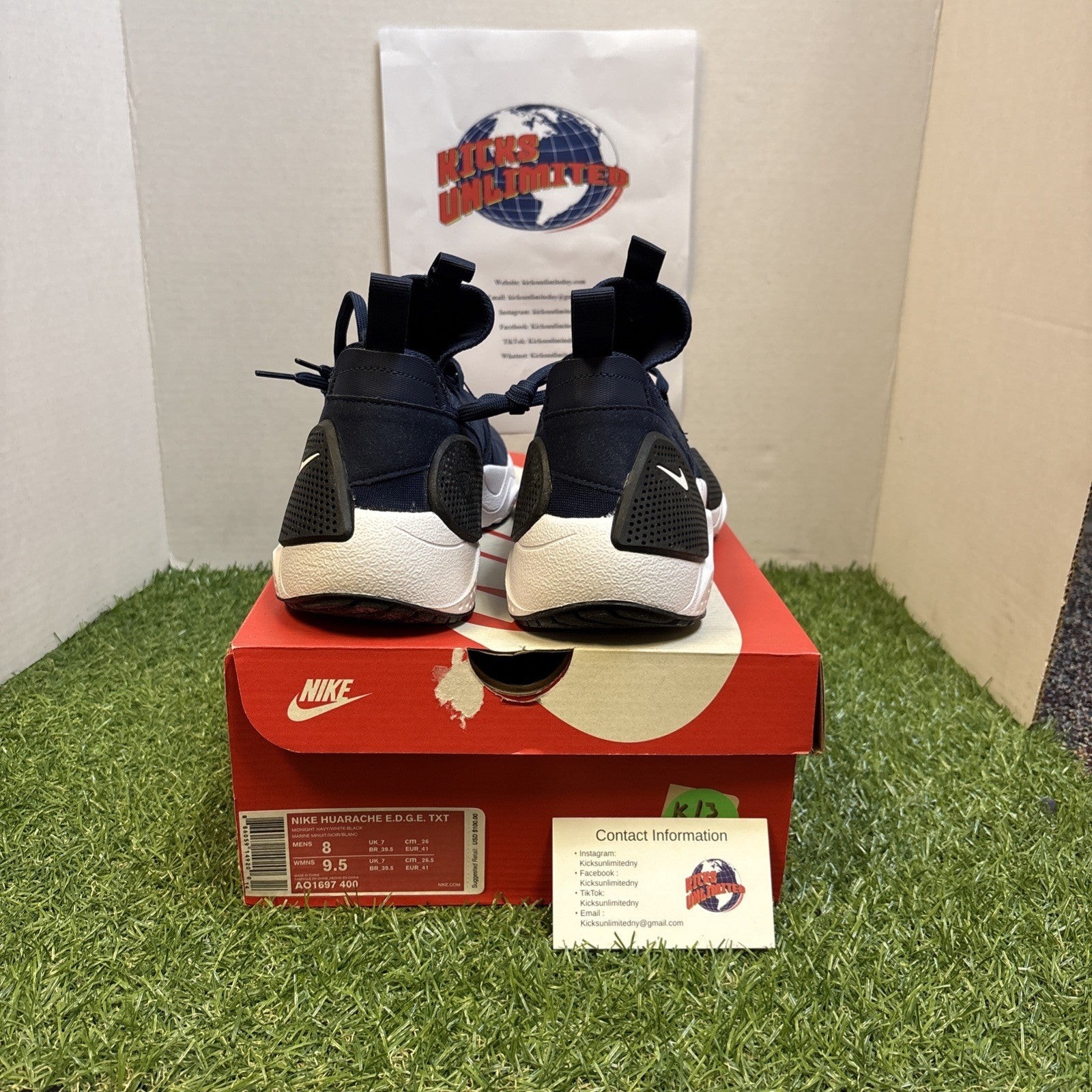 Size 8   Nike Huarache E.D.G.E. TXT Midnight Navy2
