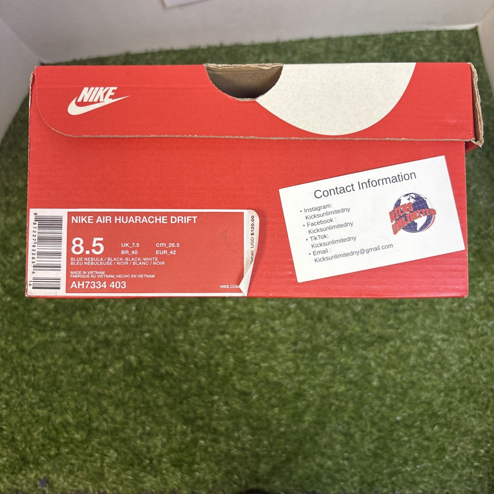 Size 8.5   Nike Air Huarache Drift Blue Nebula1